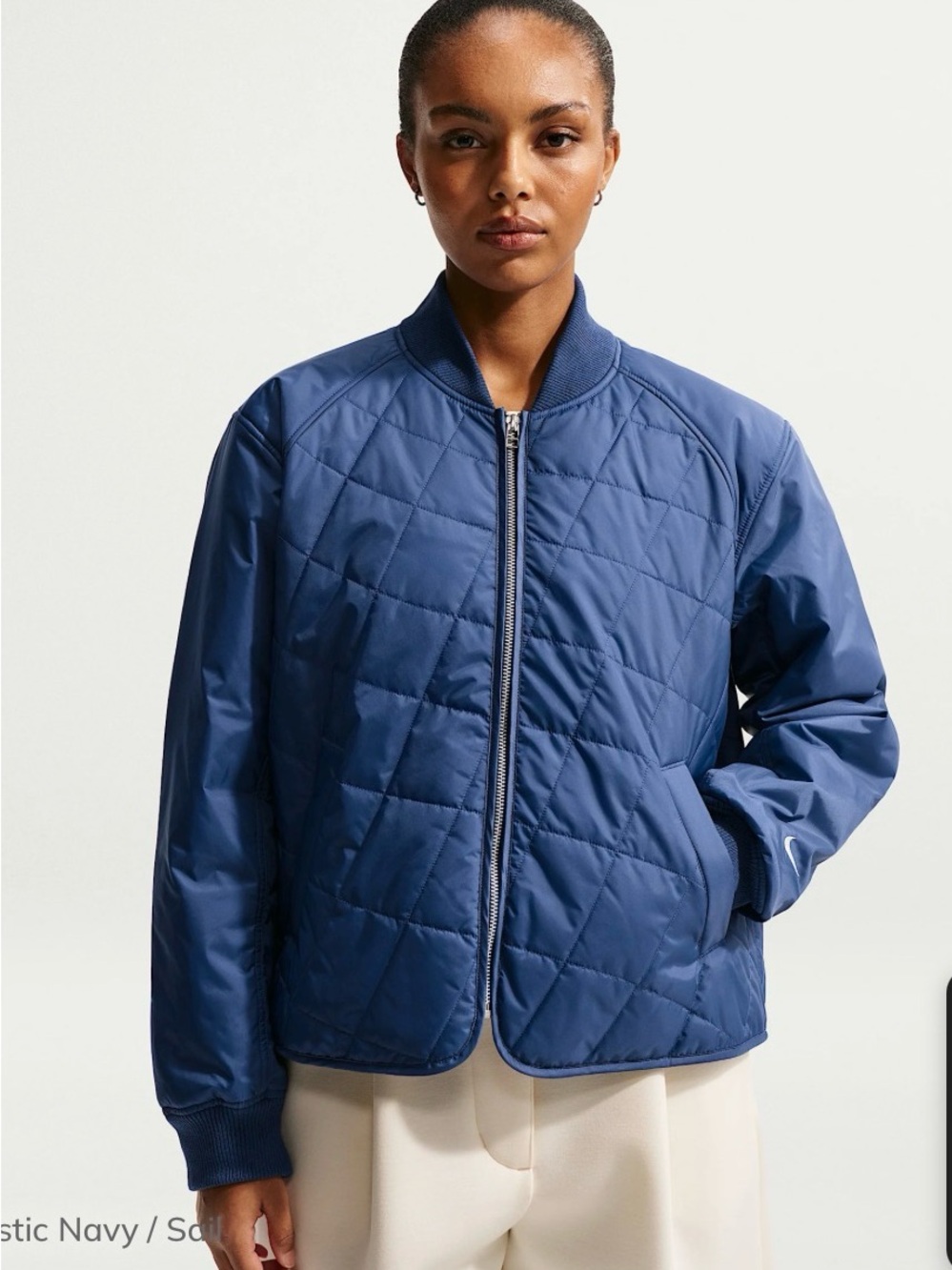 Nike Quilted Bomber Jacket priced $155 size M NWT
